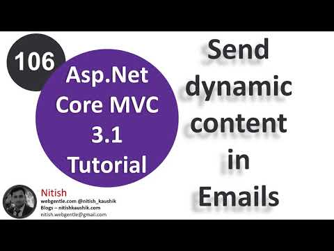 (#106) Send dynamic data (placeholders) in email from asp.net core app | Asp.Net Core tutorial