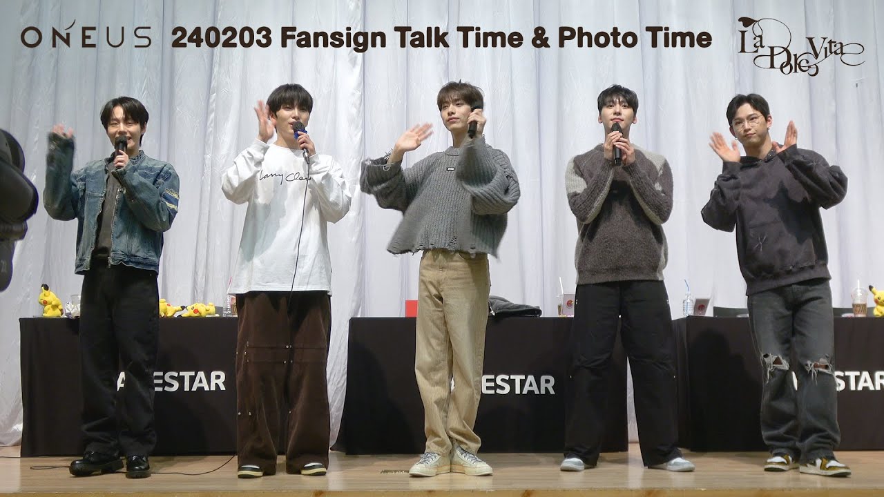 240203 ONEUS Fansign Talk Time & Photo Time 원어스 대면 팬사인회 토크타임 & 포토타임