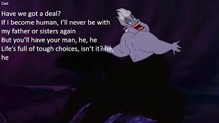 Poor Unfortunate Souls The Little Mermaid - Lyrics