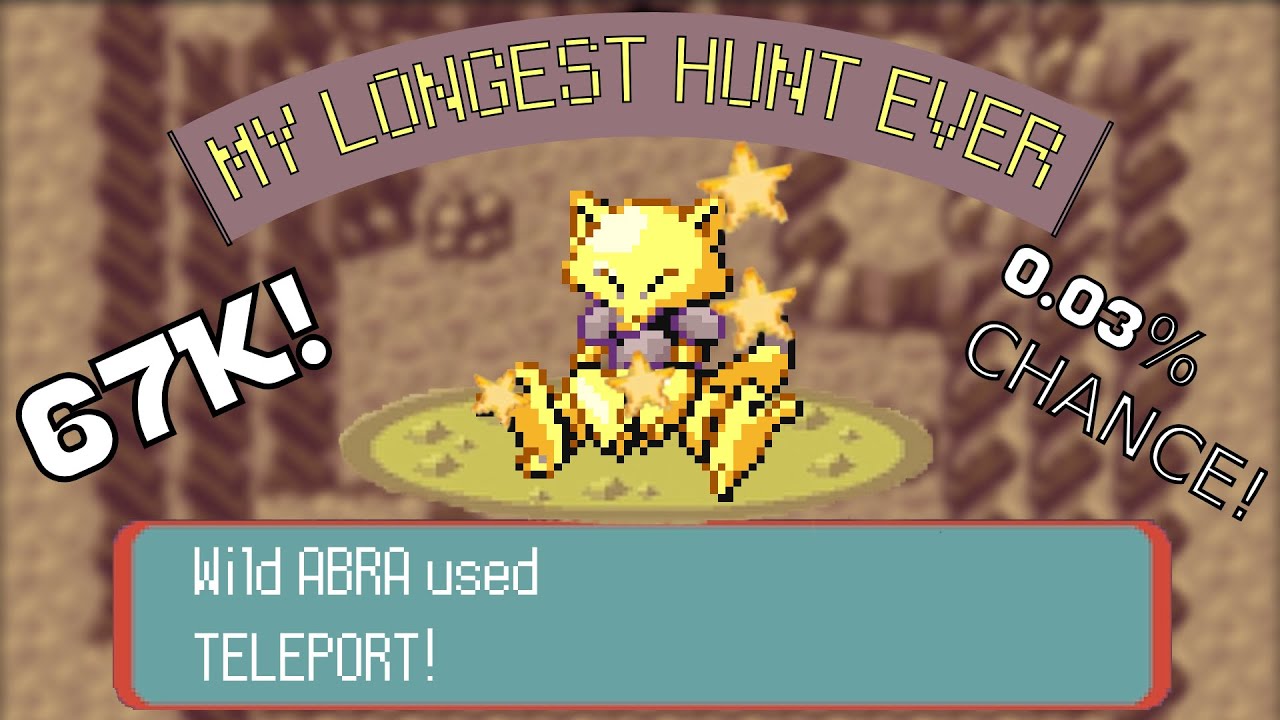 [LIVE] SHINY ABRA IN 67,708 Random Encounters!!! | My LONGEST Phase ever | ALL 1 GAME/SYSTEM!!!