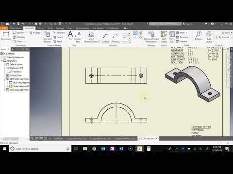 4.2-Part 11-Circles Mirror and Holes in Inventor