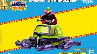 New McFarlane toys Brainiac w/Skull Ship: Panic in the Sky (DC Super Powers) GOLD LABEL
