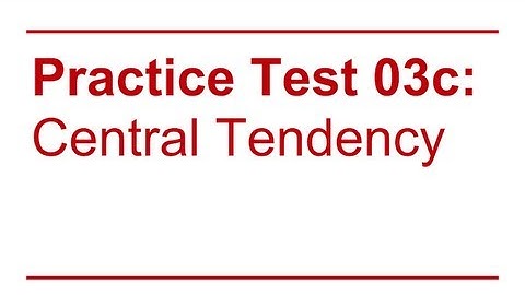 Data Sense 03: Central Tendency / Review of Quiz 4