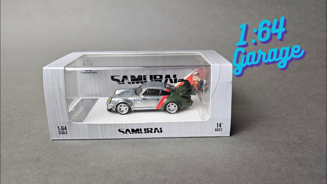 Mini Estação 1 : 64 RWB 964 SAMURAI 2077 Modelo De Carro BlackYellow