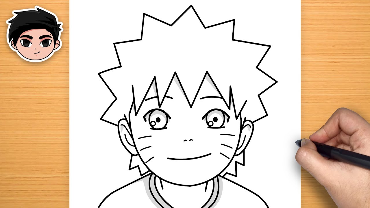 Step 10 - Drawing Naruto in Simple Steps Lesson for Kids - How to