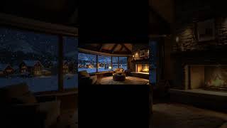 No Ads Fireplace Blizzard ASMR - Snow Storm Sleep Sound With Fireplace Burning For Deep Sleeping