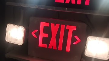 Exit signs in Emergency mode