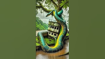 Nature Exploration l green snake on the tree by the river #trending #shorts #animals