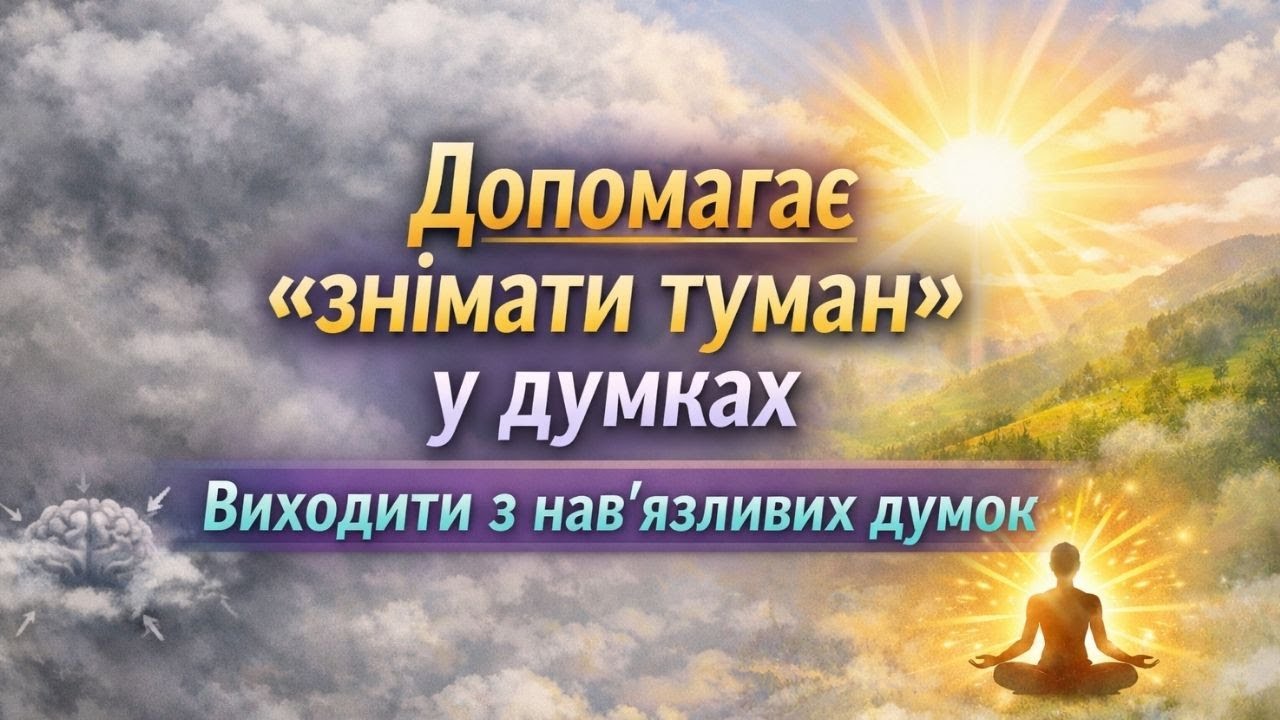 Медитація Допомагає «знімати туман» у думках, виходити з нав’язливих думок