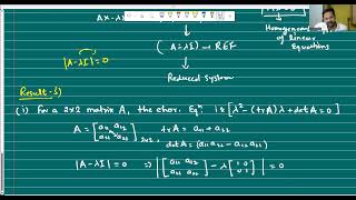 Linear Algebra | Eigen values and eigen vectors| Results Linear Algebra | Eigen values and eigen vectors| Results
