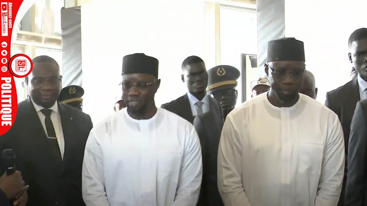 Grand Théâtre : Arrivée du Pm Ousmane Sonko accompagné du ministre Moussa Balla Fofana