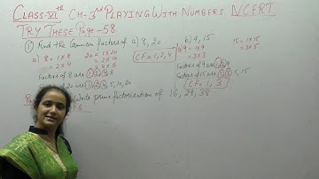 Ncert Class 6 Maths Ch-3 Playing With Numbers  Try These (Page-58,61 )