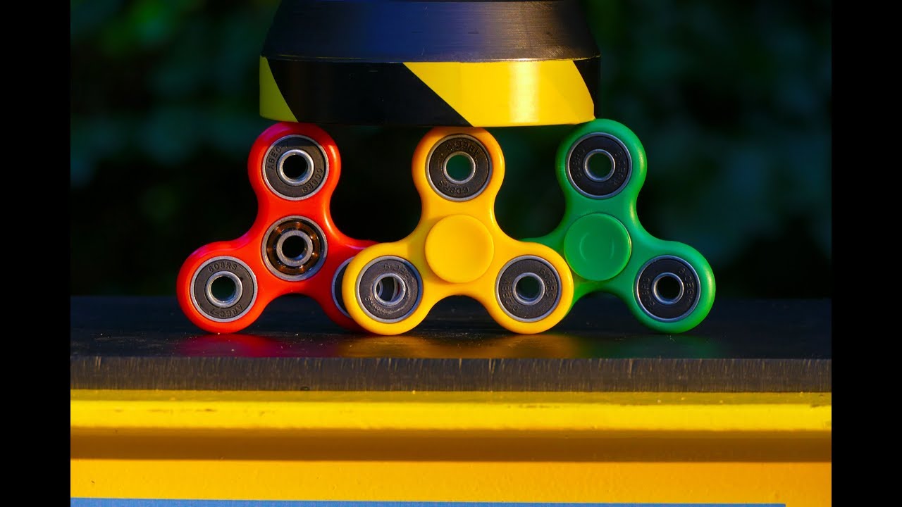 EXPERIMENT HYDRAULIC PRESS VS FIDGET SPINNERS