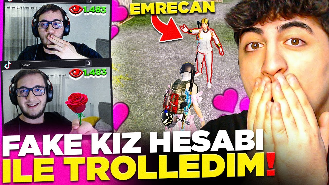 FAKE KIZ HESABI AÇIP EMRECAN'I YAYINDA TROLLEDİM! (SEVGİLİ OLDUK) | PUBG Mobile