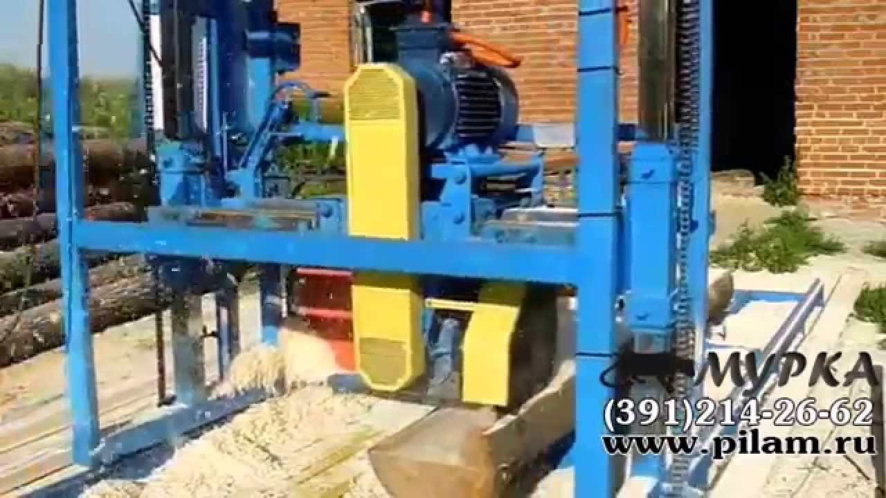 Дисковая углоповоротная пилорама Север 550 от pilam.ru - YouTube