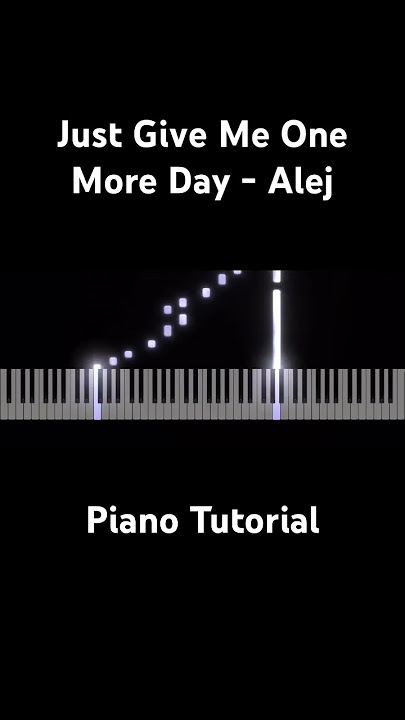 “Just Give Me One More Day” Piano Tutorial. Full version out soon #pianomusic #piano #pianotutorial