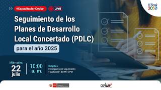 Seguimiento de los Planes de Desarrollo Local Concertado (PDLC) para el año 2025
