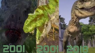 Evolution of Jp3 Tyrannosaurus in Movies and Games (2001-2018) Jurassic Park