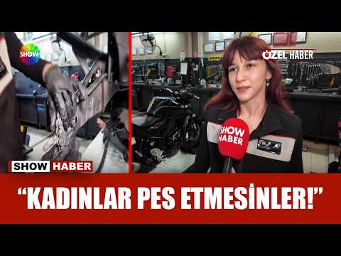 Female motorcycle mechanic!