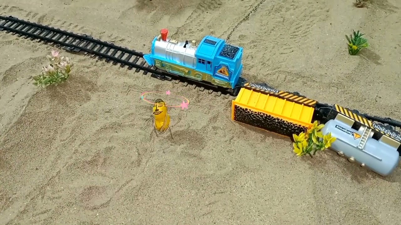 Top diy tractor making mini barrier for train | diy tractor rescues train accident|mini tractor diy3