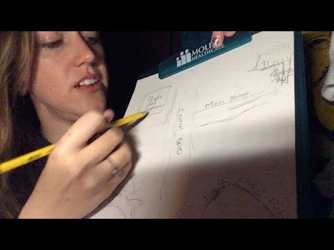 ASMR lofi | Drawing out directions for you! ➡️🌳🏫