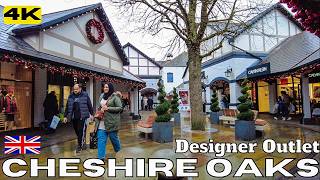 CHESHIRE OAKS Designer OUTLET Full Walk Tour - Biggest Outlet in ENGLAND United Kingdom UK 4K