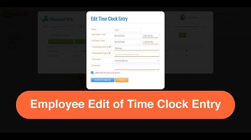 BizRun - Employee Edit of Time Clock Entry
