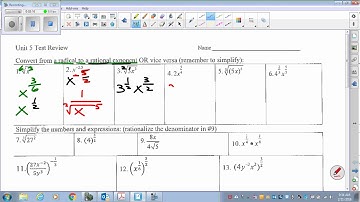 Converting Radicals to Rational Exponents and vice versa