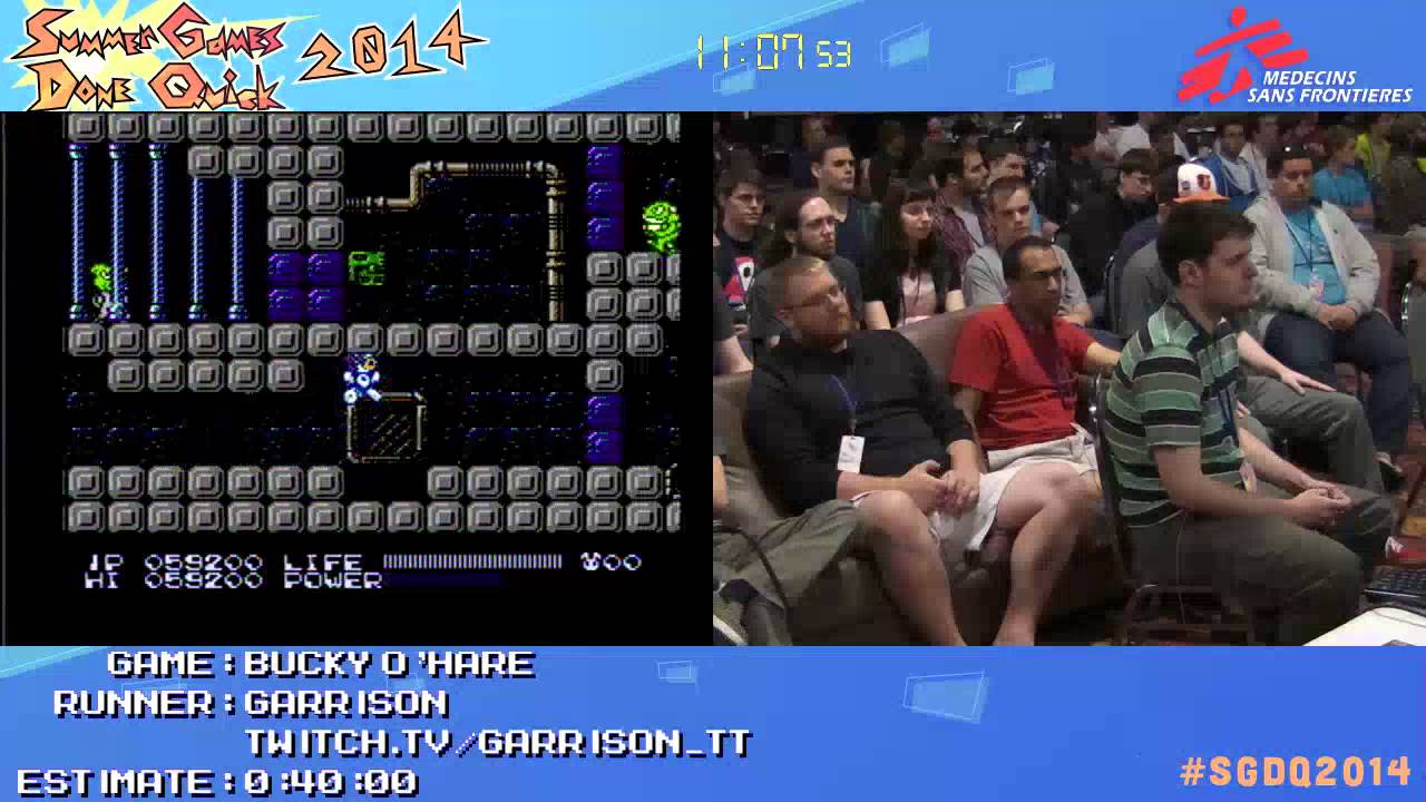 SGDQ 2014 | Bucky O'Hare (NES) Speedrun (