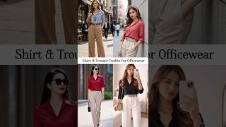 Step into success with confidence in sleek Shirt &amp; Trouser Outfits for officewear #ootd #shirt