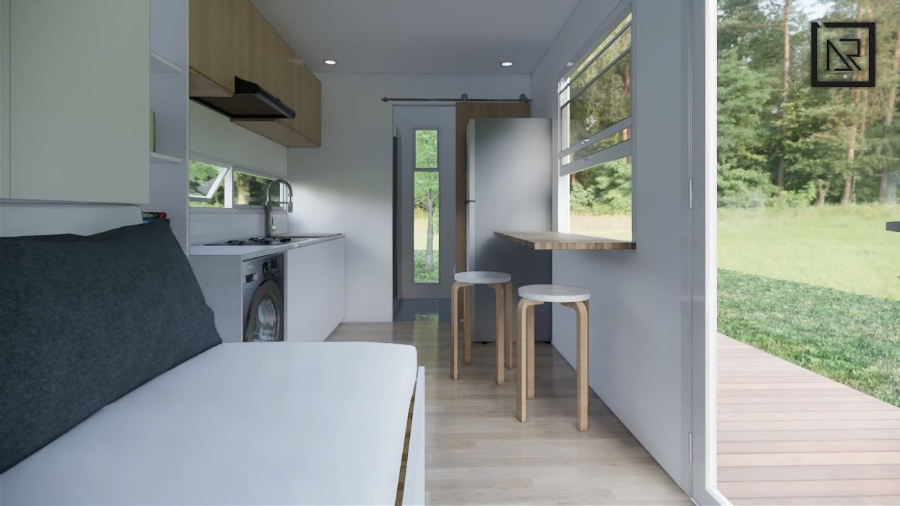 20ft Shipping Container House Tour - Minimalist Living