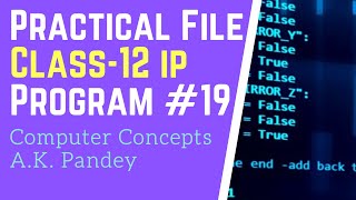 PROGRAM#19 | BINARY OPERATION  | PYTHON PANDAS | DATAFRAME PYTHON | INFORMATICS PRACTICES CLASS 12