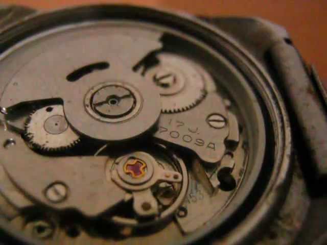 Vintage Seiko 5 7009A Movement And Mechanism Sound - YouTube