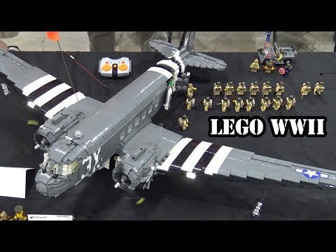 LEGO WWII C-47 with Motorized Propellers | Brickworld Chicago 2019