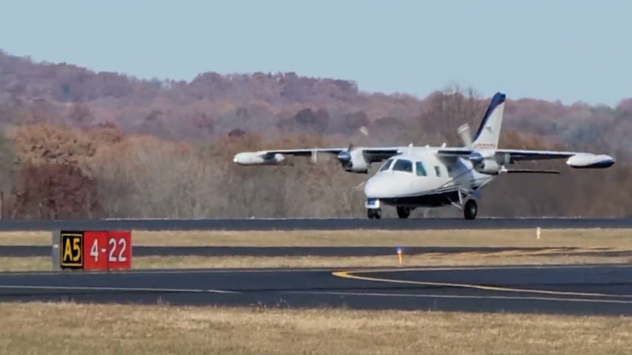 Exclusive Close-Up: Mitsubishi MU-2 Takeoff Mastery in Sparta, TN | PlanespottingVids