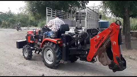 VST MT932 with Backhoe loader