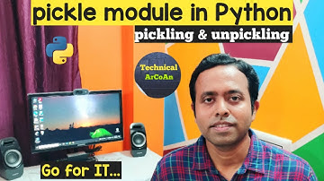 pickle module in Python | Python Tutorial | pickling | unpickling | Byte Stream | Python Object