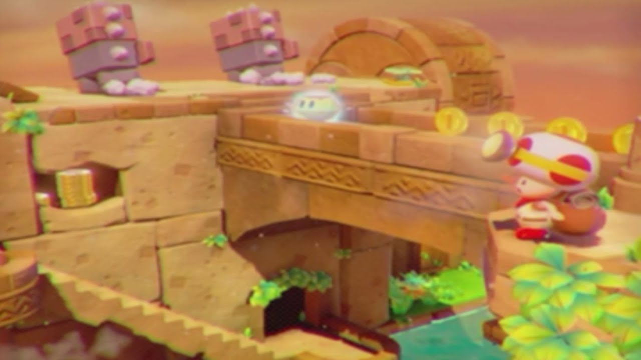 Toad Temple Captain Toad: Treasure Tracker - Level 2: Walleye Tumble Temple - All ...