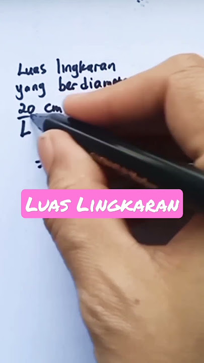 Luas lingkaran yang berdiameter 20 cm adalah...| Kelas 8#luaslingkaran #shorts #lingkaran #kelas8