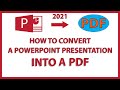 How To Convert A PowerPoint Presentation Into A PDF