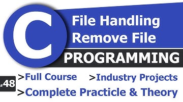 #48 File Handling in C | How to Delete File in C Programming | Complete C Tutorial