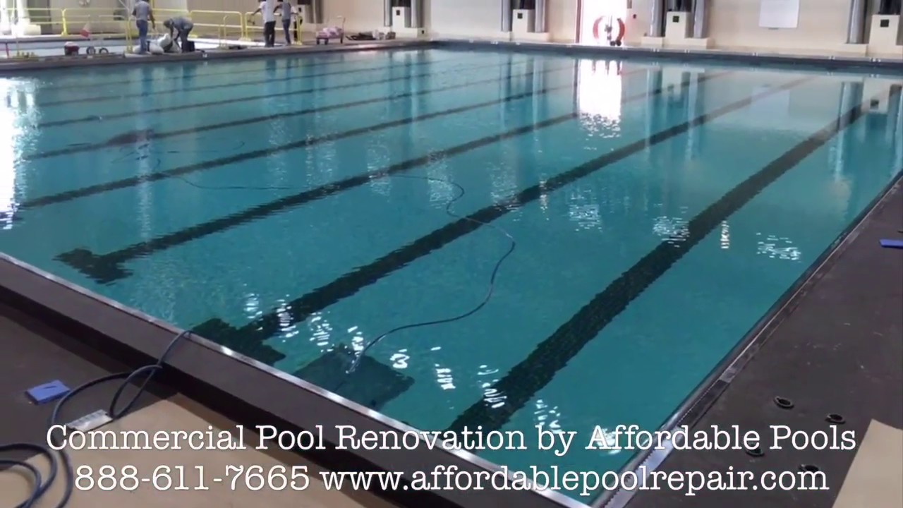 Commercial Pool Restoration by Affordable Pools 888-611-7665 www.affordablepoolrepair.com