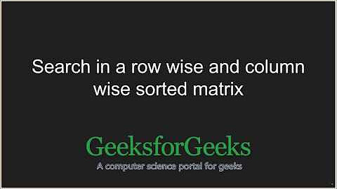 Matrix Tutorials | GeeksforGeeks - YouTube