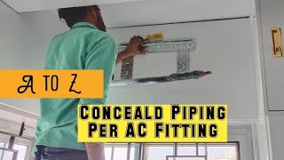 AC Installation for Concealed Piping | How to Install an AC with Underground Piping | Urdu Hindi