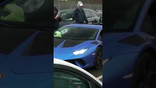 Crazy Huracan Performante Accelerating In The Rain!