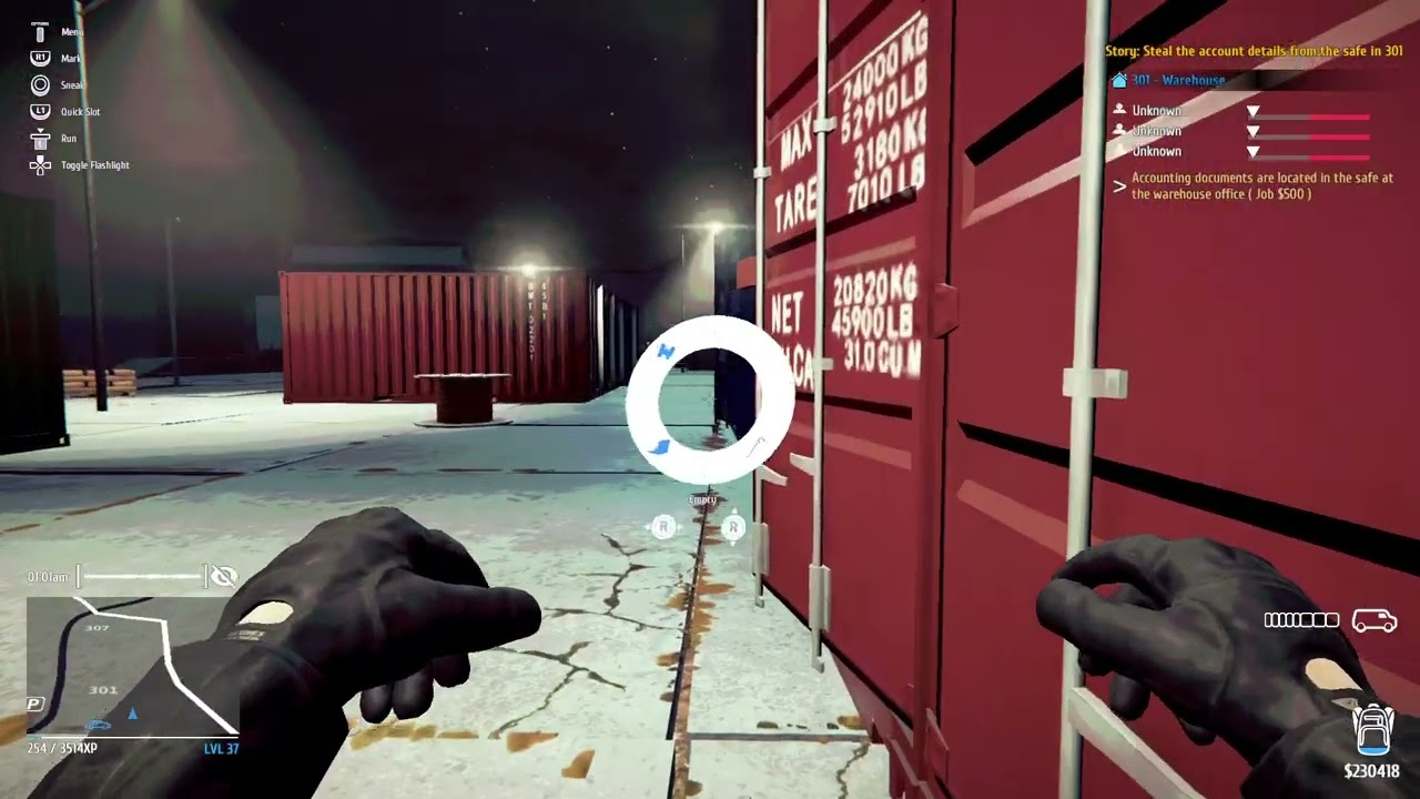 Thief Simulator stealing the documents from 301 warehouse PS5 gameplay