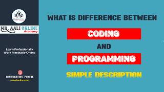 What is difference between programming and coding #programming #mraalionline
