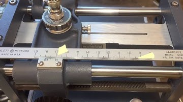 Vintage hp instruments measuring microwave frequency and wavelength with mechanical tools