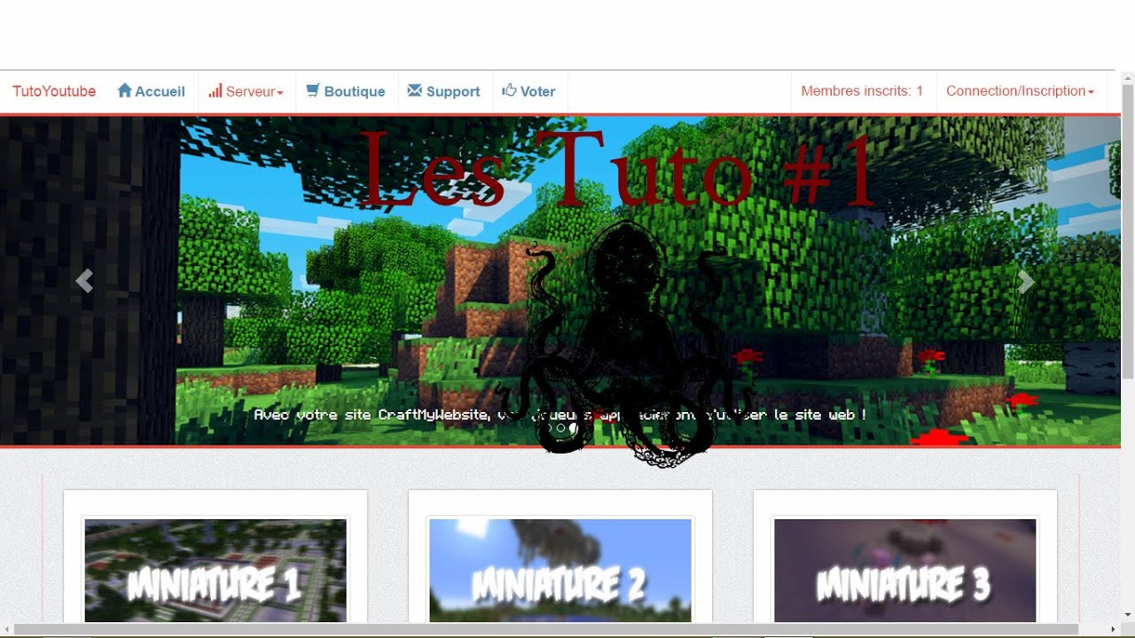 [LES TUTOS#1] COMMENT CREER UN SITE WEB POUR SON SERVEUR MINECRAFT