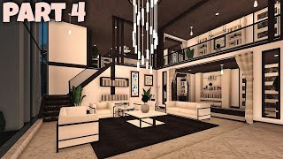 Bloxburg: Modern Mega Mansion Speedbuild Part: 4/5 (Interior)